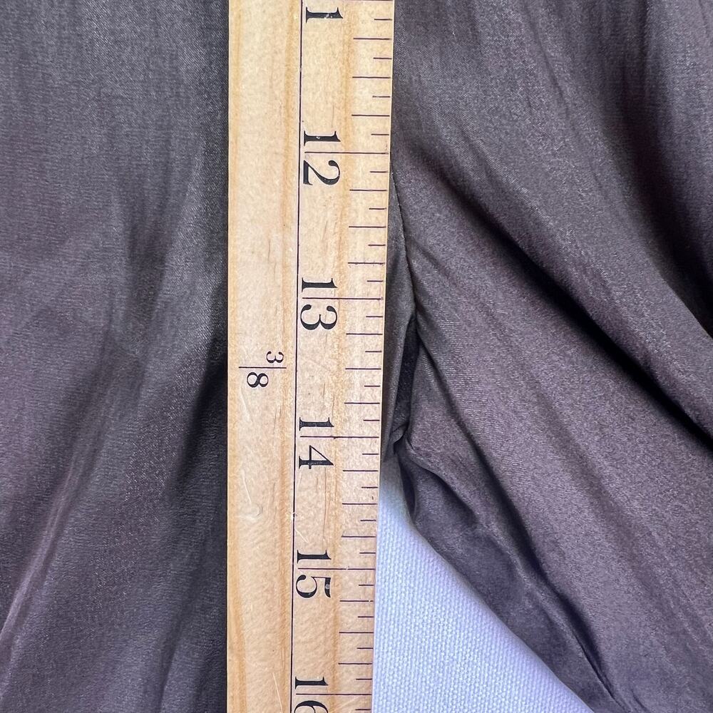 Grade + Gather Satin Wide Leg Pants Womens M Brown Pull On High Rise NWT Pockets - Picture 13 of 14